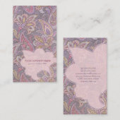 Paisley en bloempatroon visitekaartje (Voorkant / Achterkant)