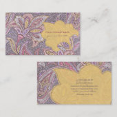 Paisley en bloempatroon visitekaartje (Voorkant / Achterkant)
