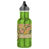Paisley en Fan Flowers met monogram Waterfles (Rechts)
