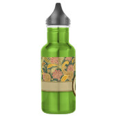 Paisley en Fan Flowers met monogram Waterfles (Links)