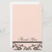 Paisley en Floral bedankt kaarten (Voorkant / Achterkant)