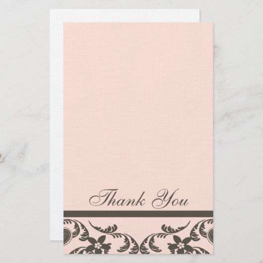 Paisley en Floral bedankt kaarten (Voorkant / Achterkant)