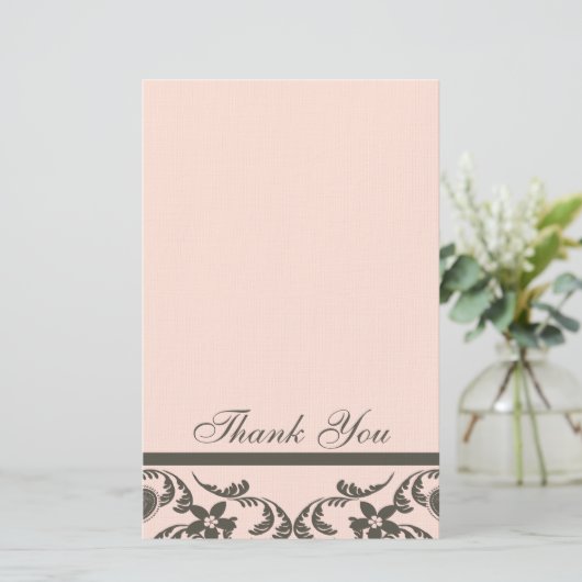 Paisley en Floral bedankt kaarten (Staand voorkant)