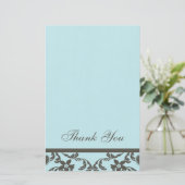 Paisley en Floral bedankt kaarten (Staand voorkant)