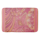 Paisley en Stripes Roze en Oranje goud Badmat (Voorkant)