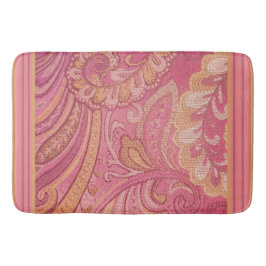 Paisley en Stripes Roze en Oranje goud Badmat
