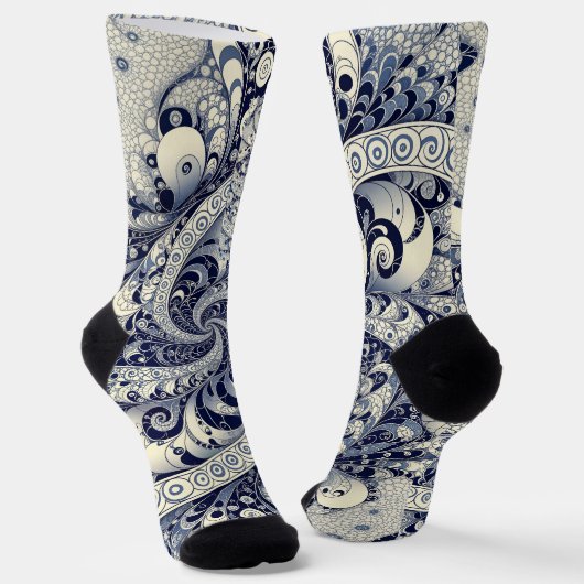 Paisley Exotisch Stijlvol Sokken (Gebogen)