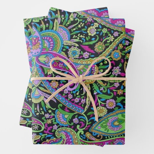 Paisley Fantasy Inpakpapier Vel (In situ)