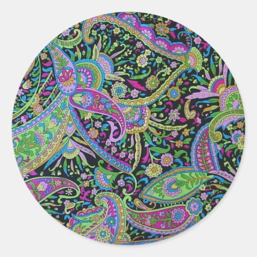 Paisley Fantasy Sticker (Voorkant)