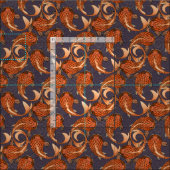 paisley fish dark plum stof (Delen)