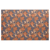 paisley fish dark plum stof (Fat Quarter)