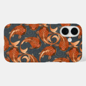 Paisley Fish donkergrijs Case-Mate iPhone Case (Achterkant (horizontaal))
