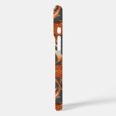 Paisley Fish donkergrijs Case-Mate iPhone Case (Achterkant / Links)