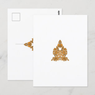 Paisley Floral Art · Oranje Boho Decor Briefkaart