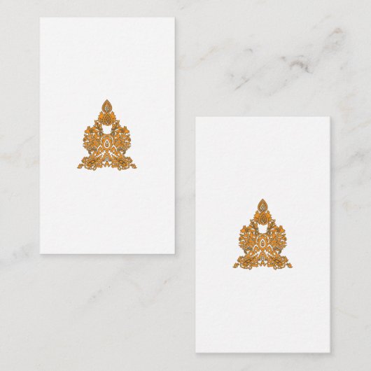 Paisley Floral Art · Oranje Boho Decor Informatiekaartje (Voorkant / Achterkant)