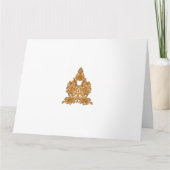 Paisley Floral Art · Oranje Boho Decor Kaart (Voorkant)