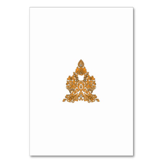 Paisley Floral Art · Oranje Boho Decor Kaart (Achterkant)