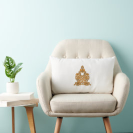 Paisley Floral Art · Oranje Boho Decor Kussen