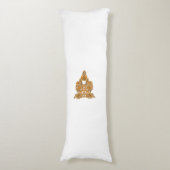 Paisley Floral Art · Oranje Boho Decor Lichaamskussen (Voorkant Verticaal)