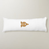 Paisley Floral Art · Oranje Boho Decor Lichaamskussen (Voorkant)