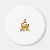 Paisley Floral Art · Oranje Boho Decor Magneet (Voorkant)