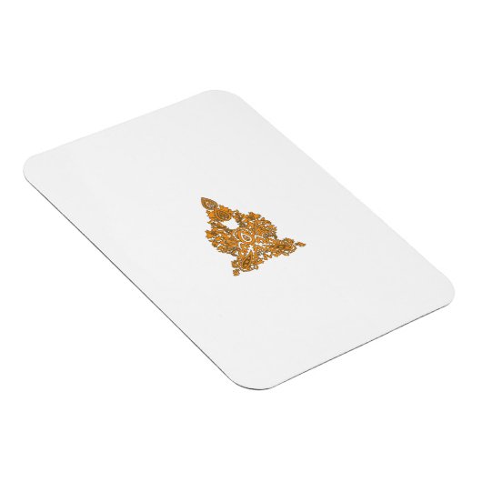 Paisley Floral Art · Oranje Boho Decor Magneet (Rechterzijde)