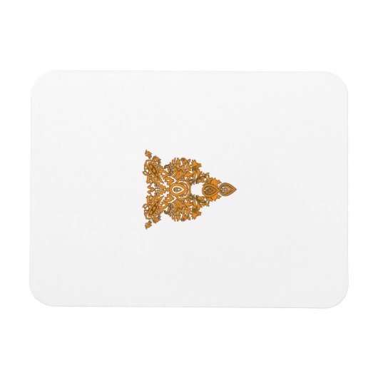 Paisley Floral Art · Oranje Boho Decor Magneet (Horizontaal)