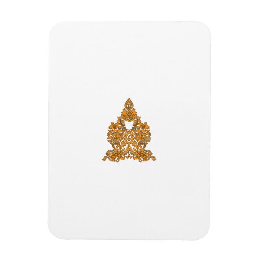 Paisley Floral Art · Oranje Boho Decor Magneet (Verticaal)