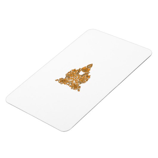 Paisley Floral Art · Oranje Boho Decor Magneet (Linkerzijde)