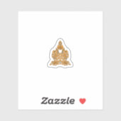 Paisley Floral Art · Oranje Boho Decor Sticker (Vel)