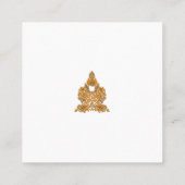 Paisley Floral Art · Oranje Boho Decor Vierkante Visitekaartje (Achterkant)