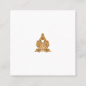 Paisley Floral Art · Oranje Boho Decor Vierkante Visitekaartje (Voorkant)