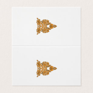 Paisley Floral Art · Oranje Boho Decor Visitekaartje