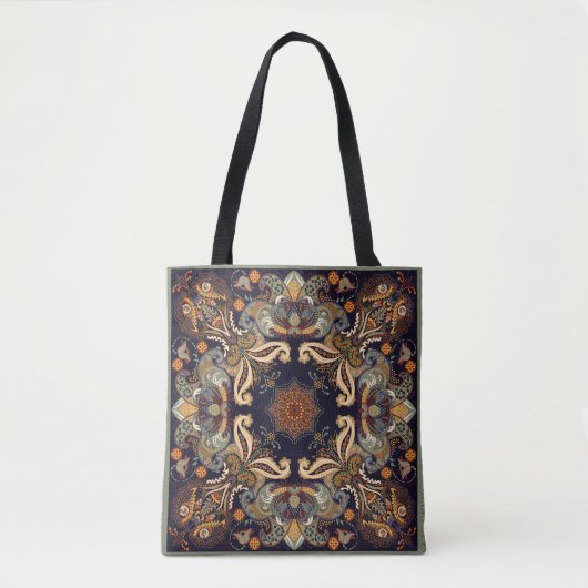 Paisley Floral: Batik Shawl Elegance. Tote Bag (Voorkant)