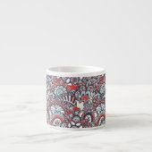 Paisley Floral Doodle Pattern Espresso Kop (Voorkant)