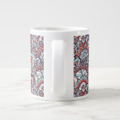 Paisley Floral Doodle Pattern Grote Koffiekop (Achterkant)