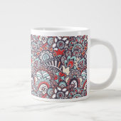 Paisley Floral Doodle Pattern Grote Koffiekop (Rechts)