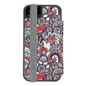 Paisley Floral Doodle Pattern Incipio iPhone Portemonnee Hoesje (Agenda Achterkant)
