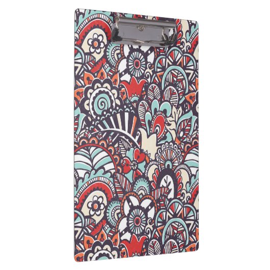 Paisley Floral Doodle Pattern Klembord (Rechts)
