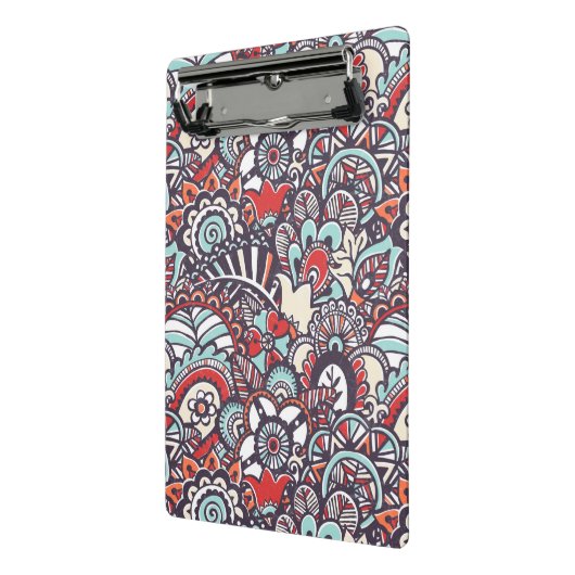 Paisley Floral Doodle Pattern Mini Klembord (Angled2)