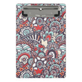 Paisley Floral Doodle Pattern Mini Klembord (Voorkant)