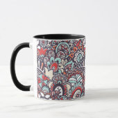 Paisley Floral Doodle Pattern Mok (Links)