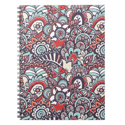 Paisley Floral Doodle Pattern Notitieboek (Voorkant)