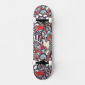 Paisley Floral Doodle Pattern Persoonlijk Skateboard (Voorkant)