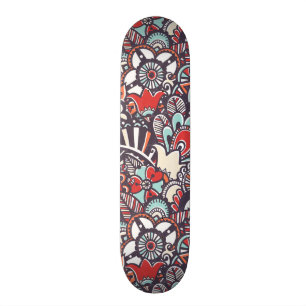 Paisley Floral Doodle Pattern Persoonlijk Skateboard