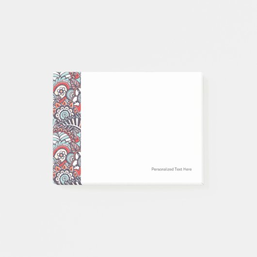 Paisley Floral Doodle Pattern Post-it® Notes (Voorkant)
