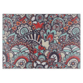 Paisley Floral Doodle Pattern Snijplank (Voorkant)