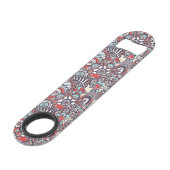 Paisley Floral Doodle Pattern Speed Flessenopener (Voorkant Gekanteld)