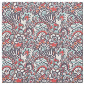 Paisley Floral Doodle Pattern Stof (Swatch)
