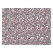 Paisley Floral Doodle Pattern Tafelkleed (Voorkant (Horizontaal))